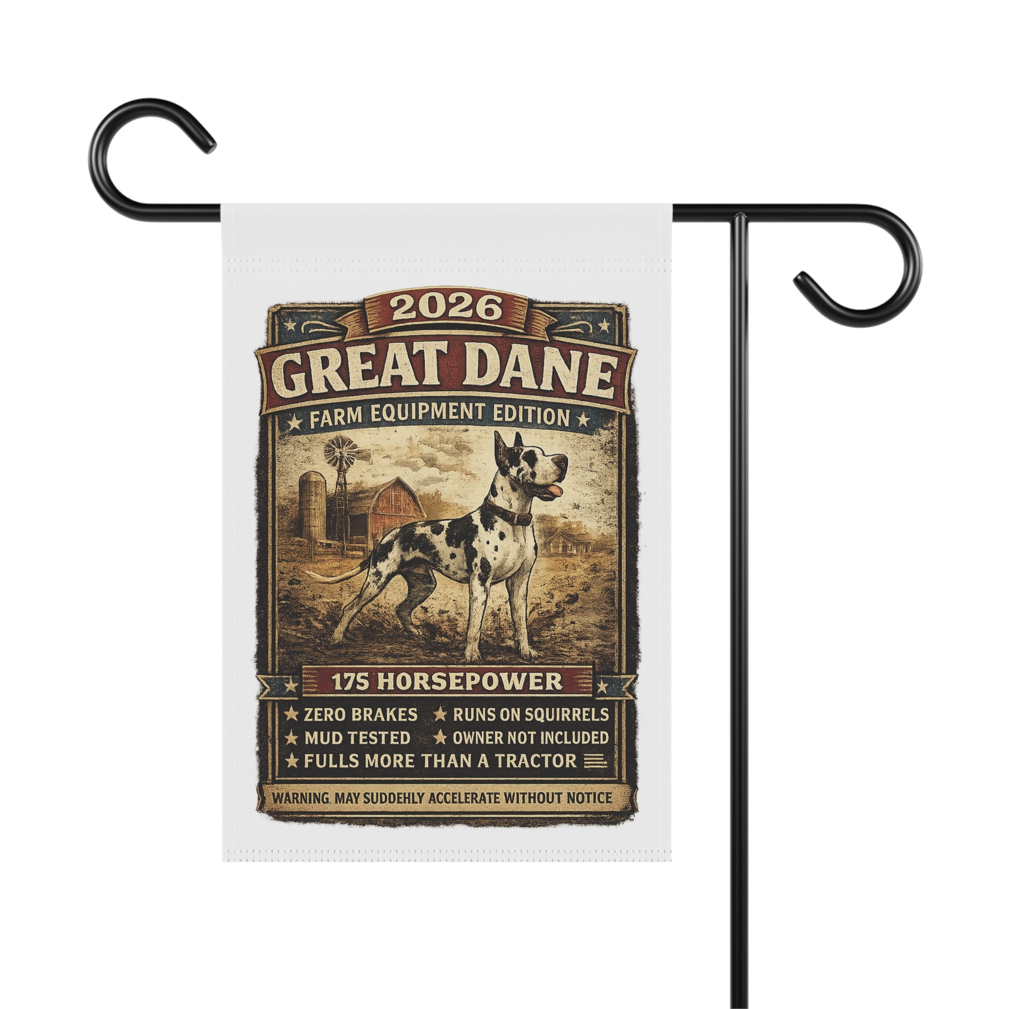 Great Dane Garden Flag – 2026 Horse Power Edition Yard Banner