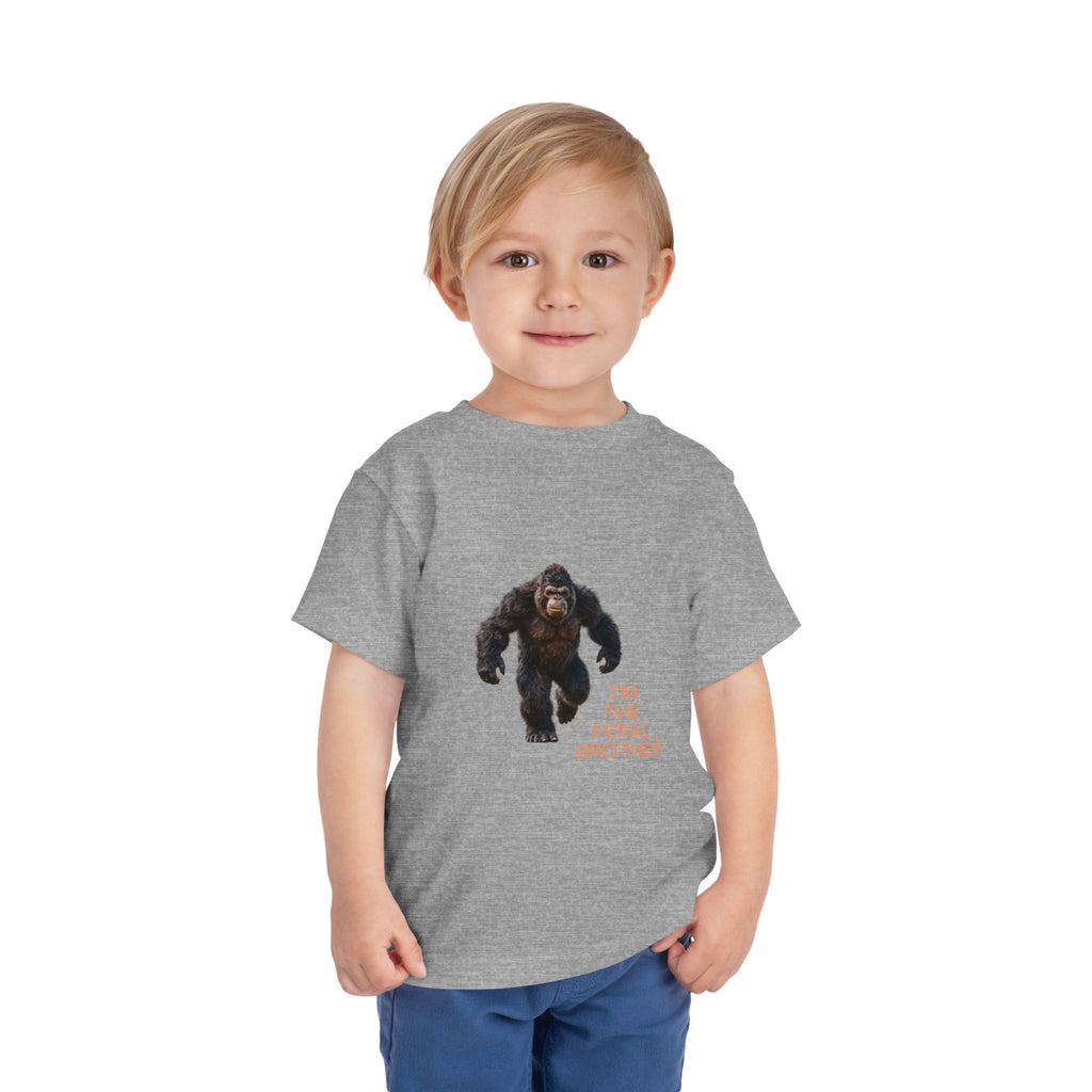 Toddler Tee — "I’m the Feral Brother" Sasquatch Graphic
