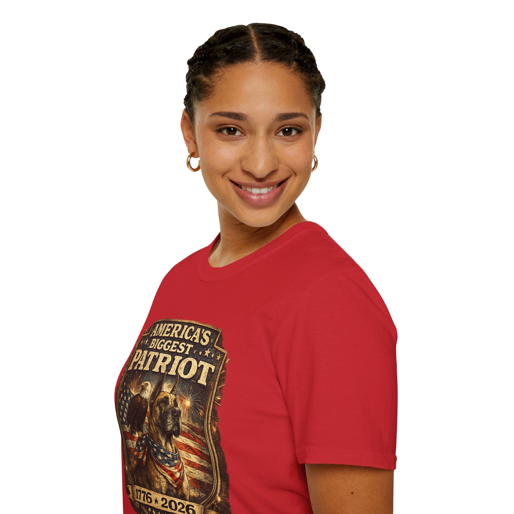 Patriot T-Shirt — Great Dane 1776–2026 Vintage Eagle Flag Tee