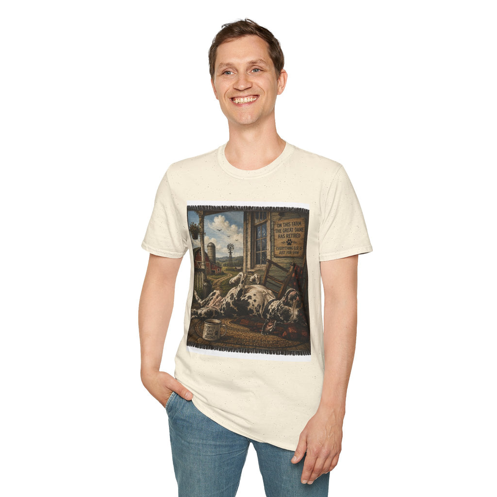 Great Dane Sleeping   Farmhouse Art T‑Shirt