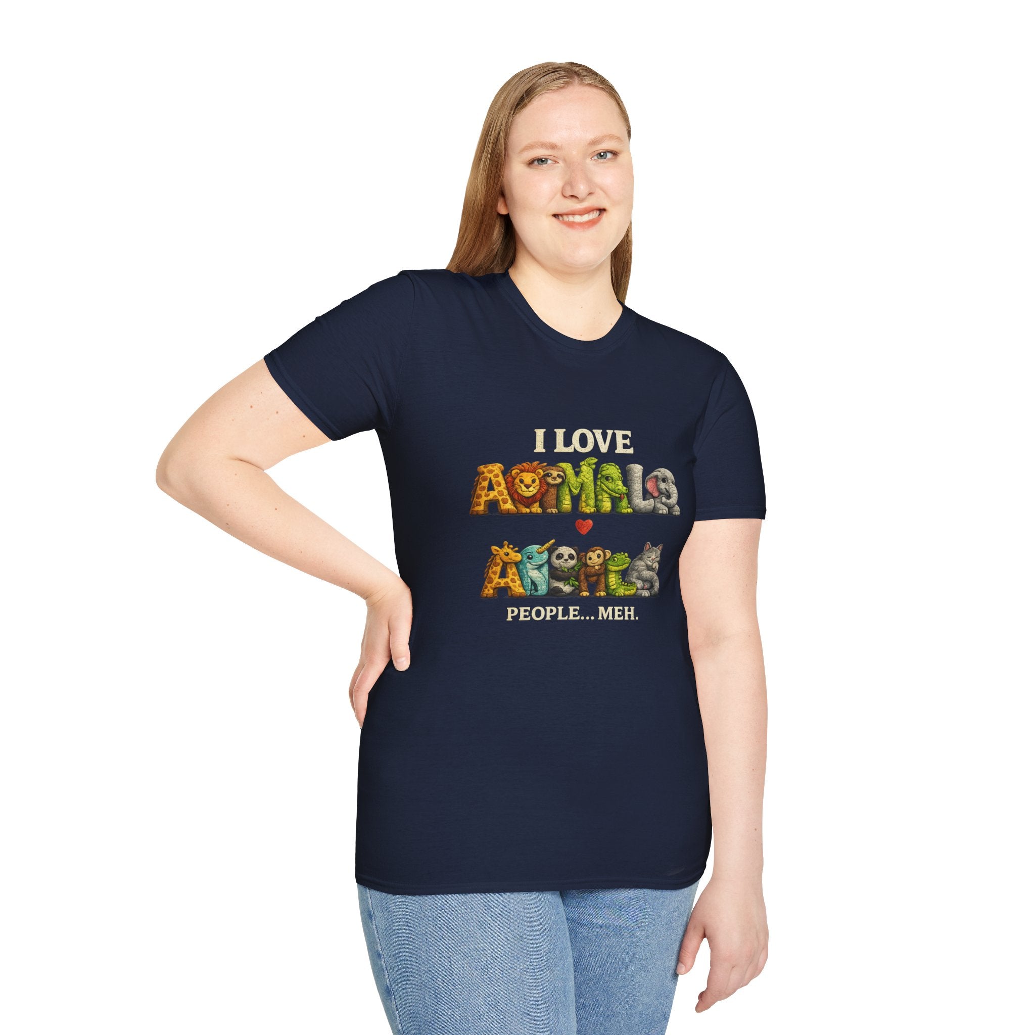 "I Love Animals" Cute Wildlife Graphic Tee