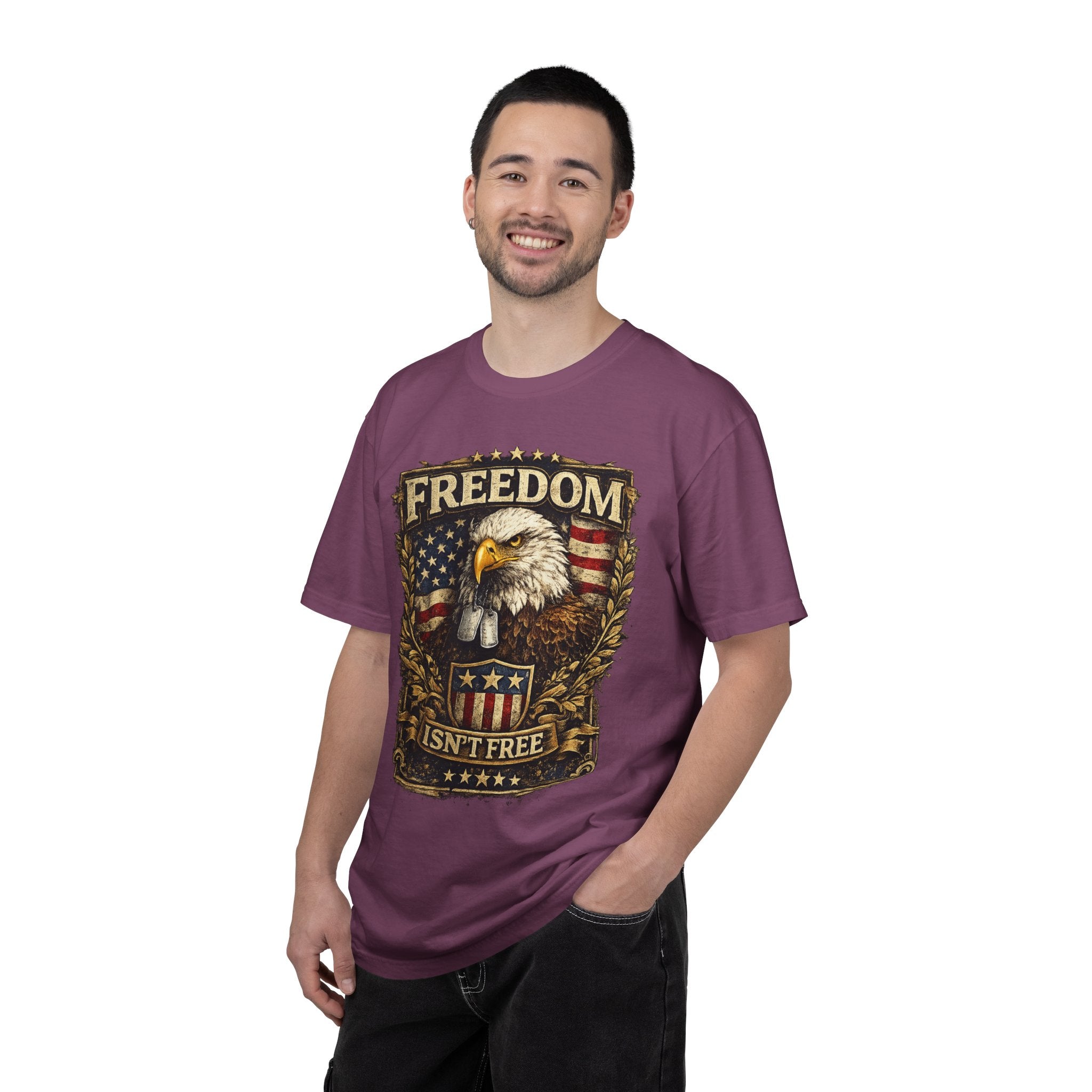 Freedom Isn't Free Eagle T-Shirt — Patriotic American Flag Tee
