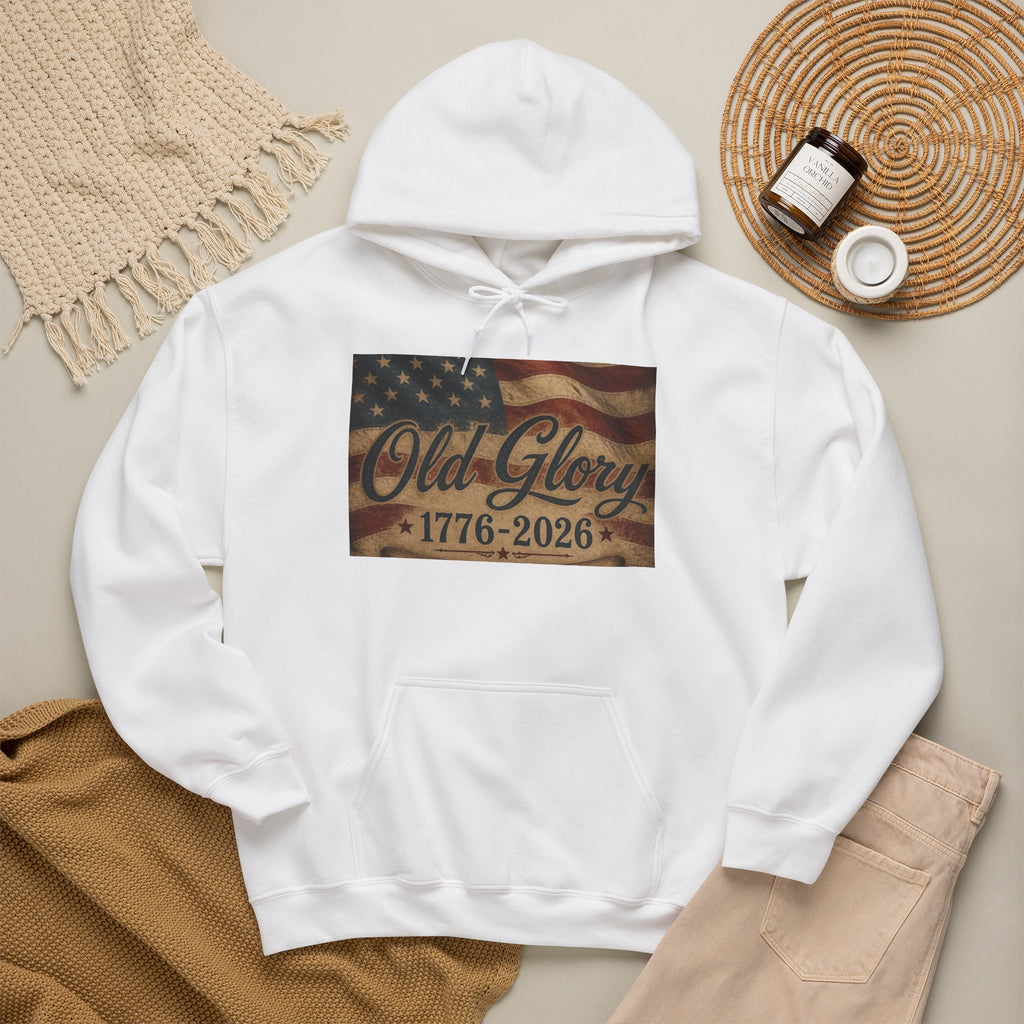 Patriotic Old Glory 1776-2026 Hoodie — American Flag Sweatshirt