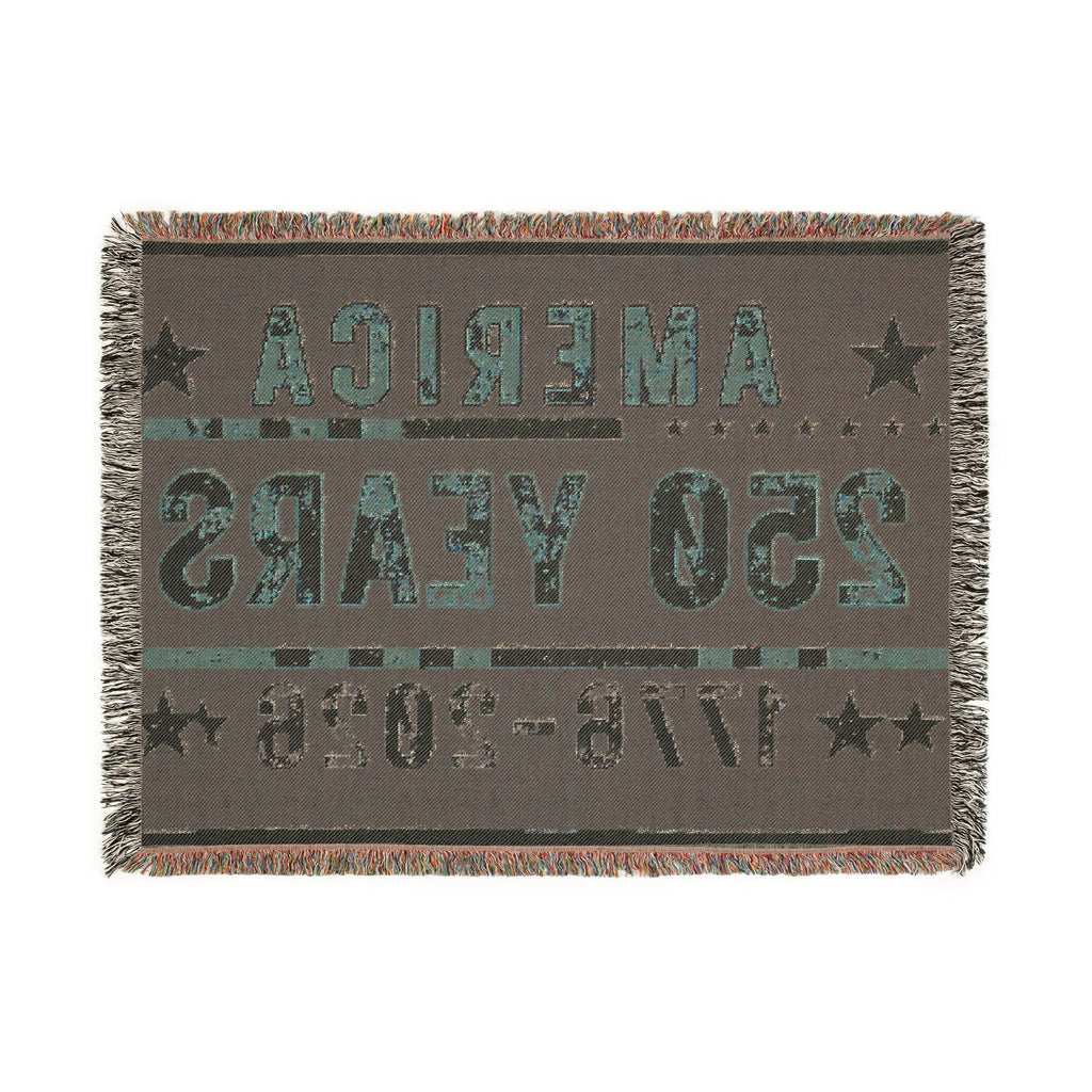 America 250 Years Woven Blanket — 1776–2026 Commemorative Throw