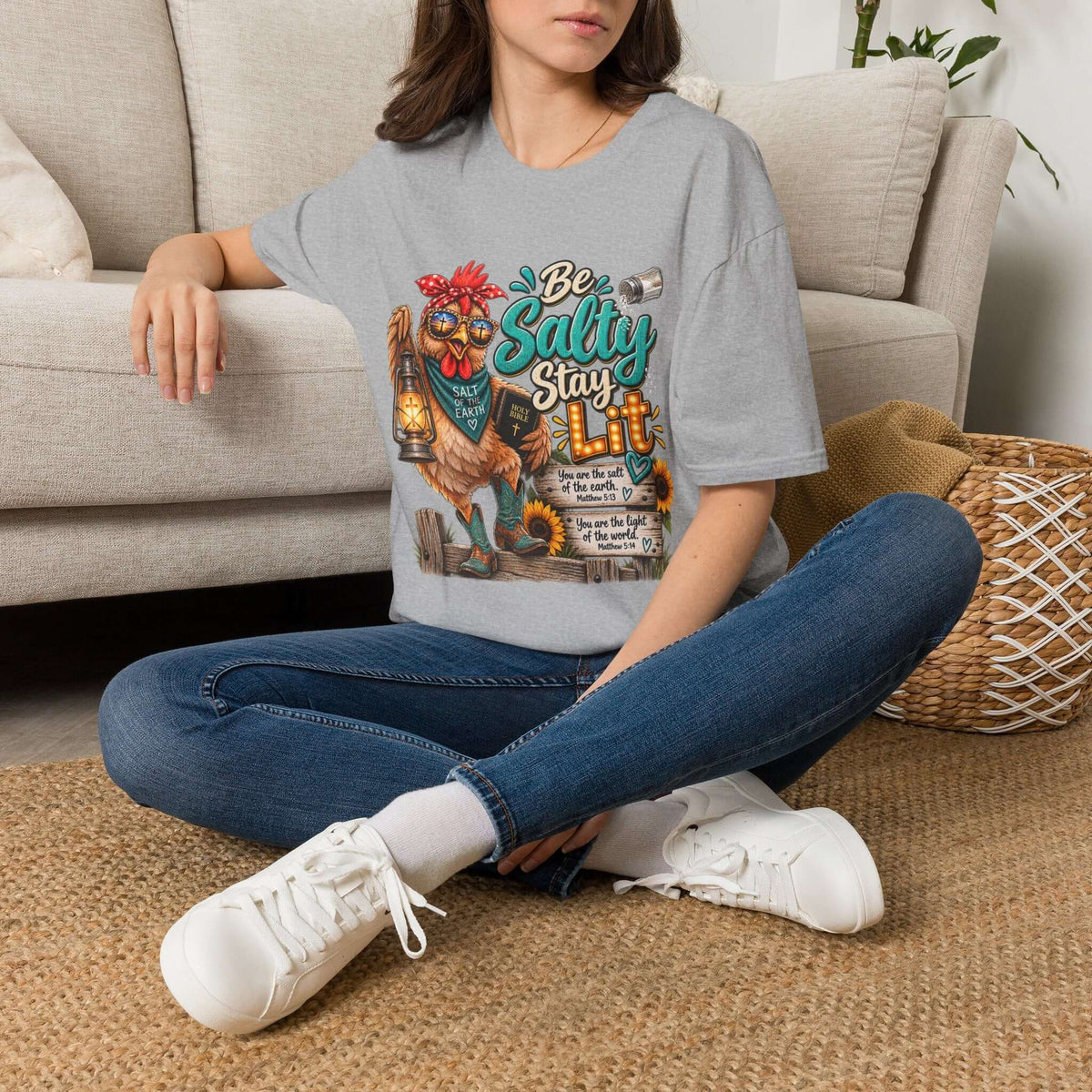 Be Salty Stay Lit Chicken  T-Shirt