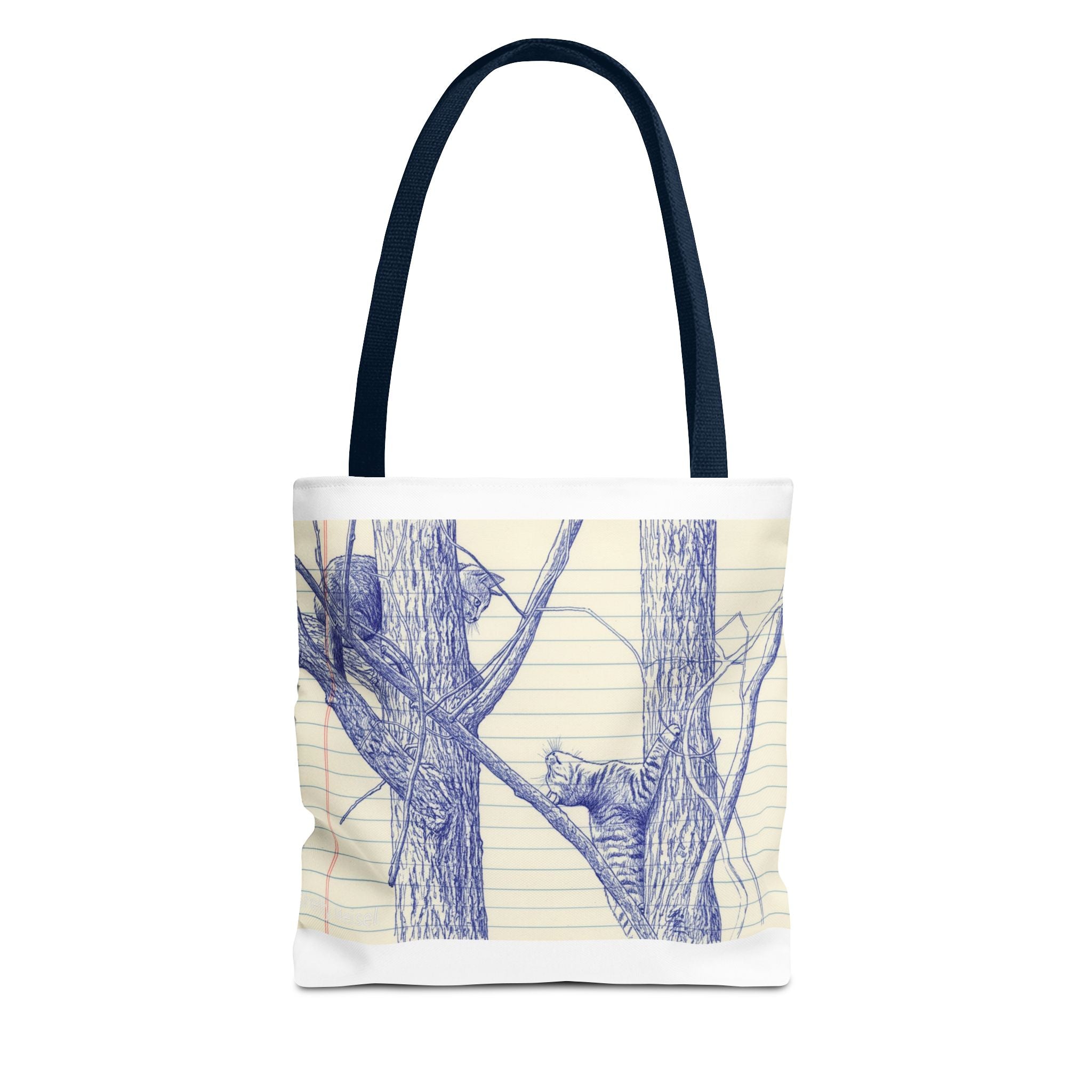 Ballpoint Sketch Cat Tote
