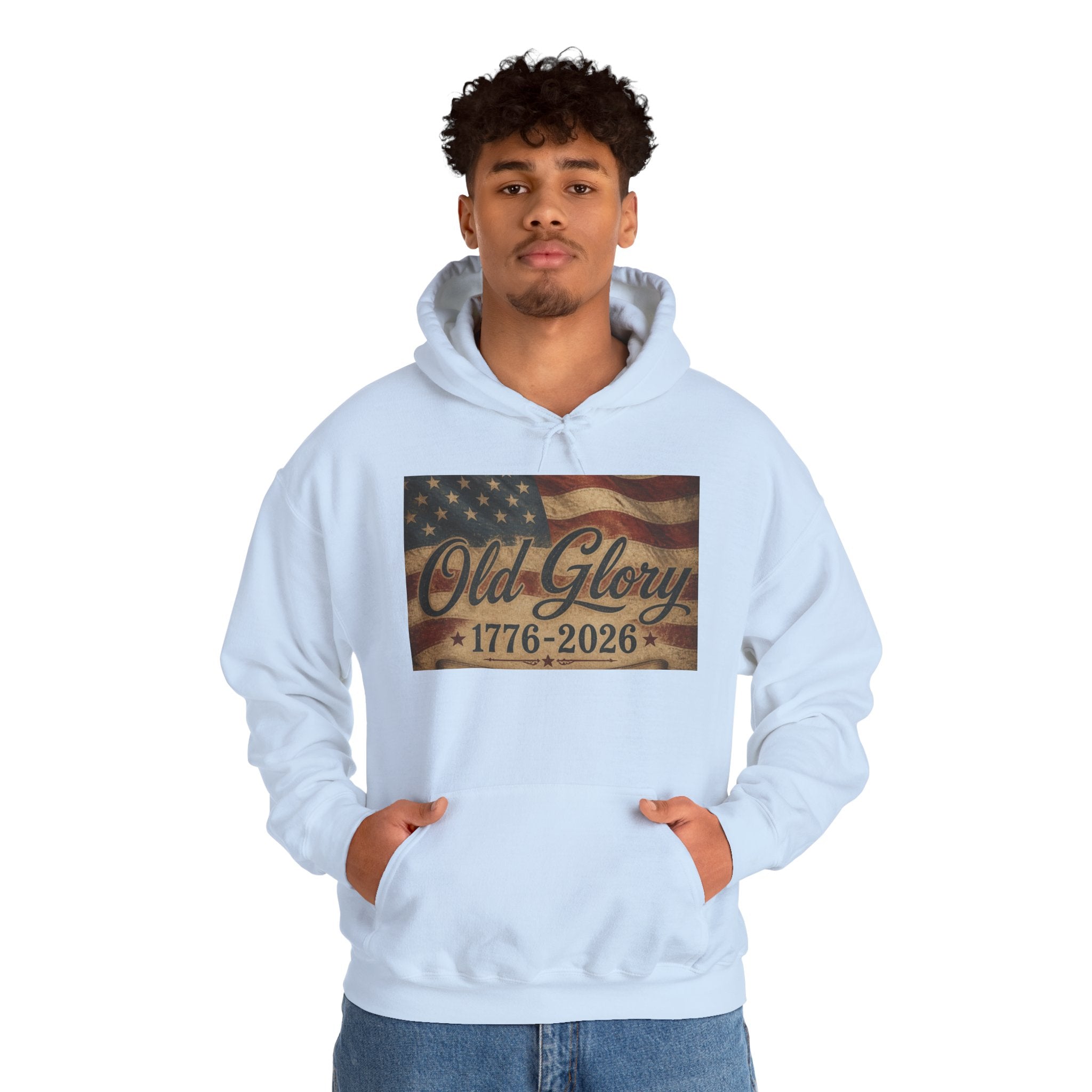 Patriotic Old Glory 1776-2026 Hoodie — American Flag Sweatshirt