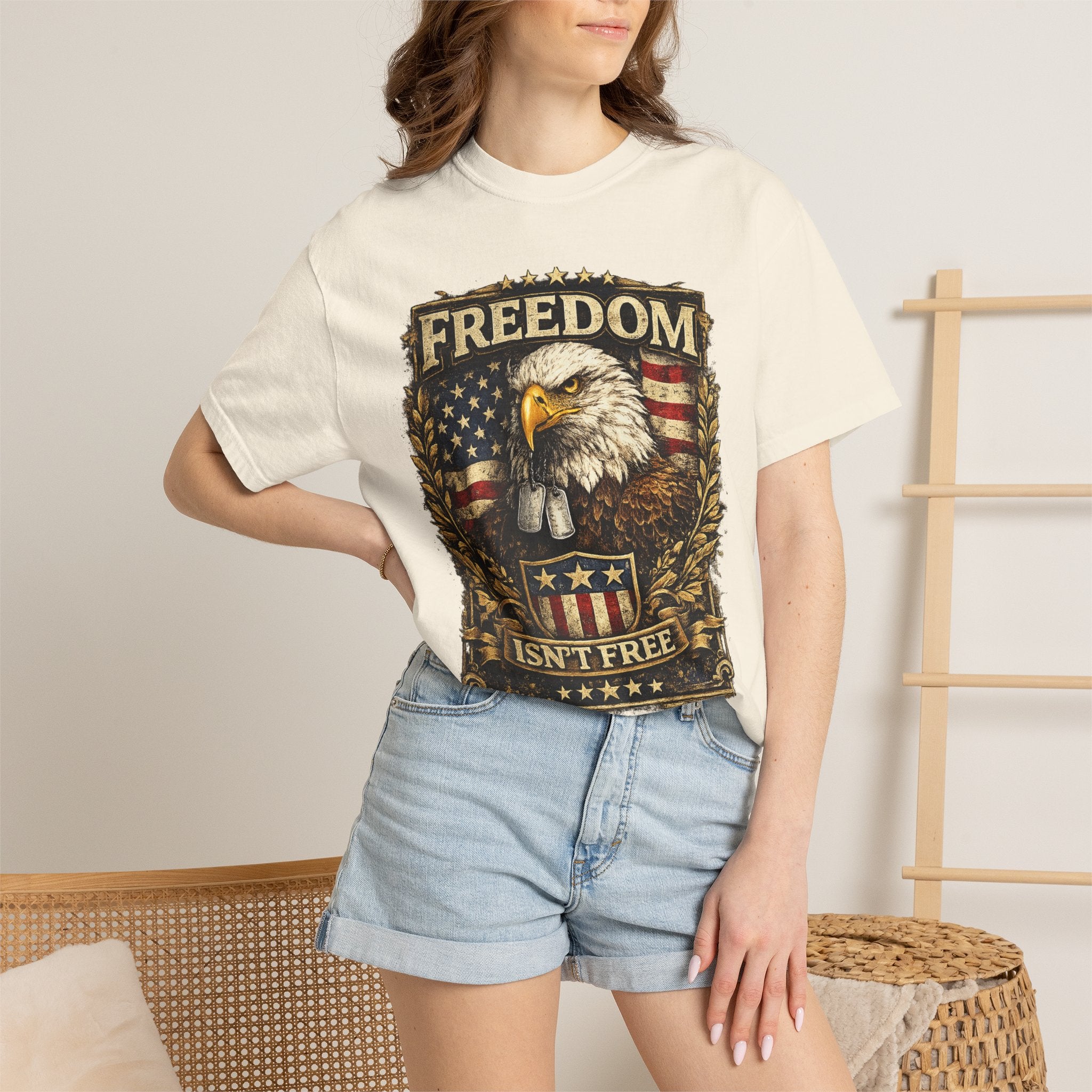 Freedom Isn't Free Eagle T-Shirt — Patriotic American Flag Tee