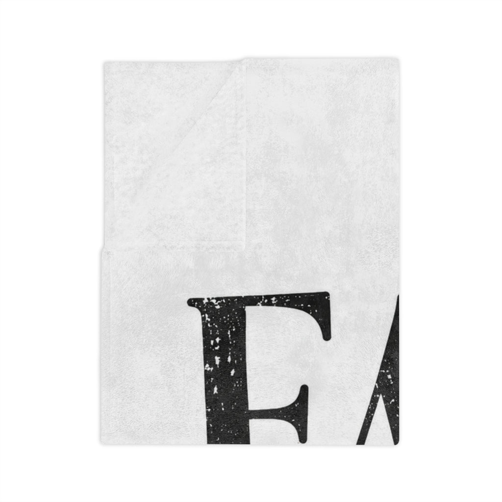 Faith Over Fear Velveteen Blanket — Christian Inspirational Throw (2 Timothy 1:7)
