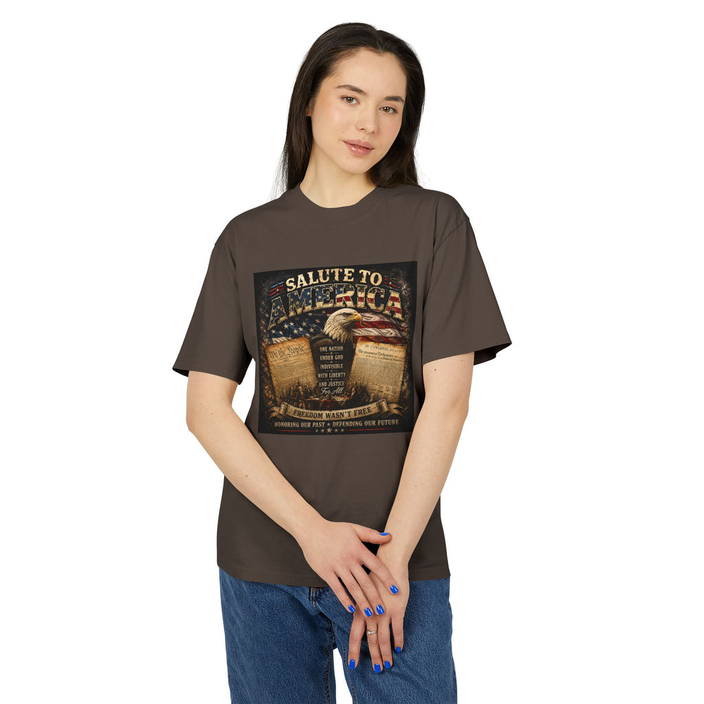 Salute to America T-Shirt — Patriotic Bald Eagle & Flag Memorial Tee