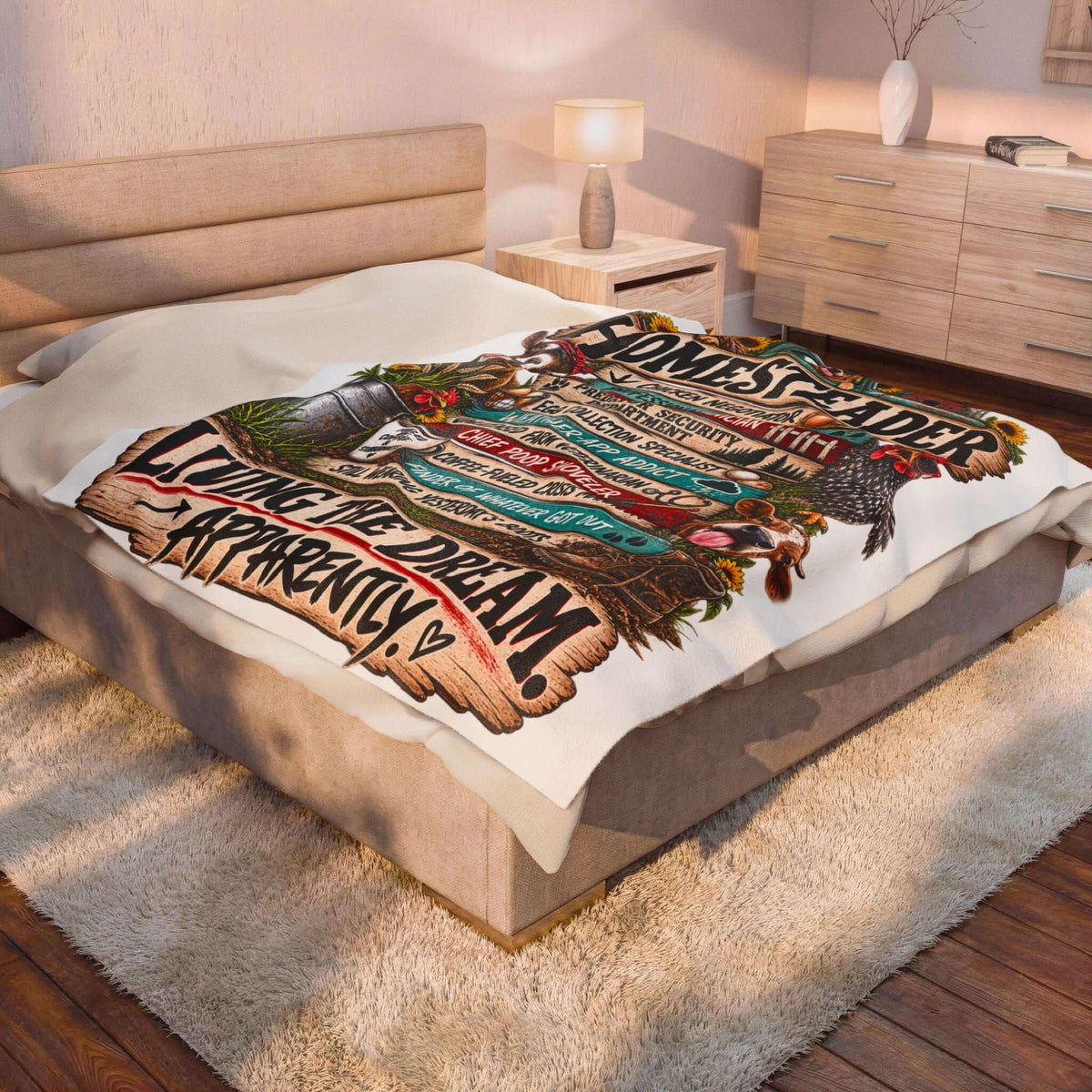 Homesteader Velveteen Plush Blanket