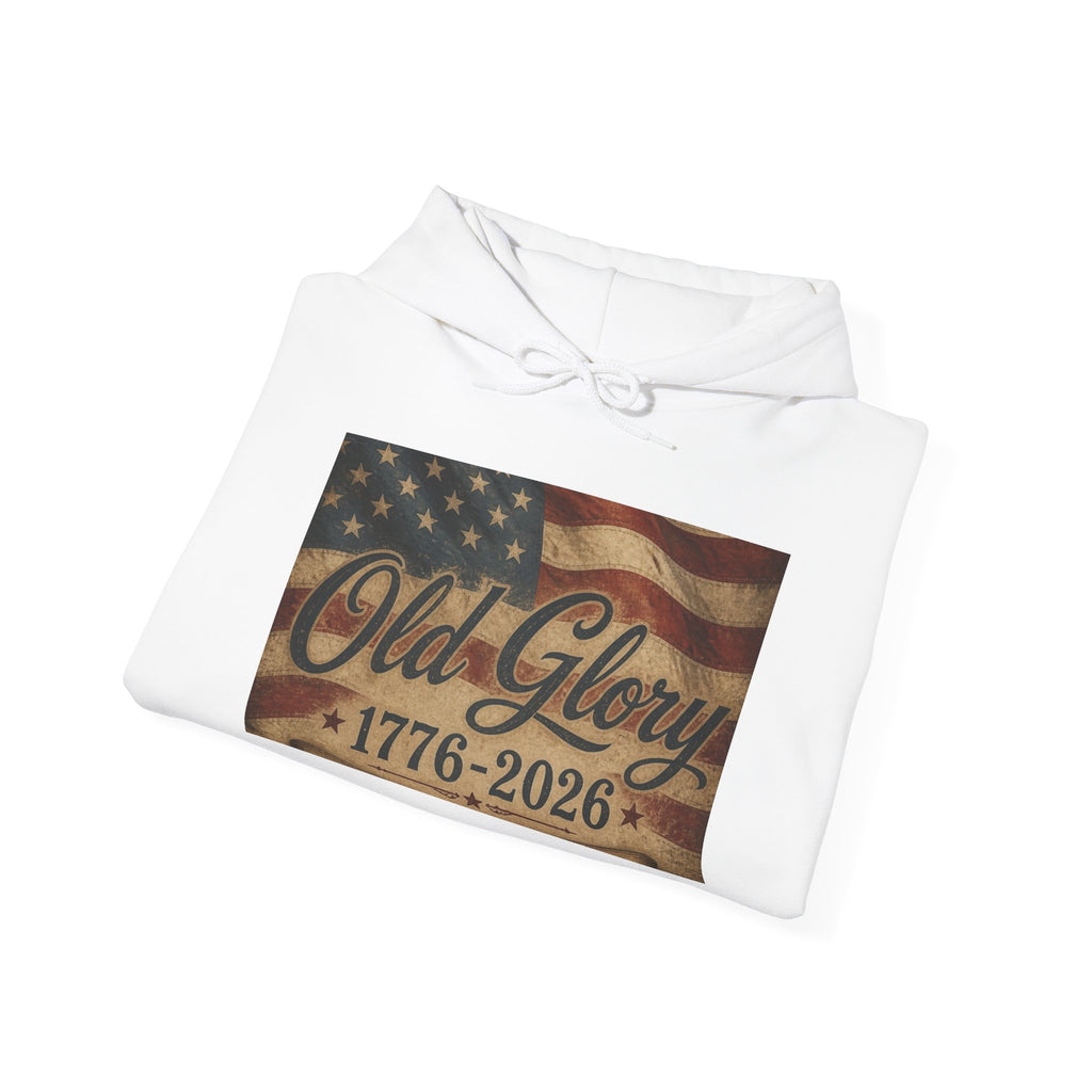 Patriotic Old Glory 1776-2026 Hoodie — American Flag Sweatshirt