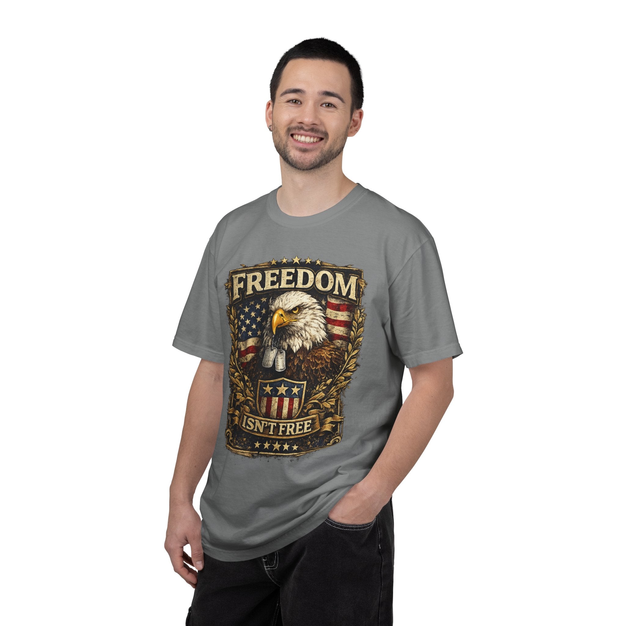 Freedom Isn't Free Eagle T-Shirt — Patriotic American Flag Tee
