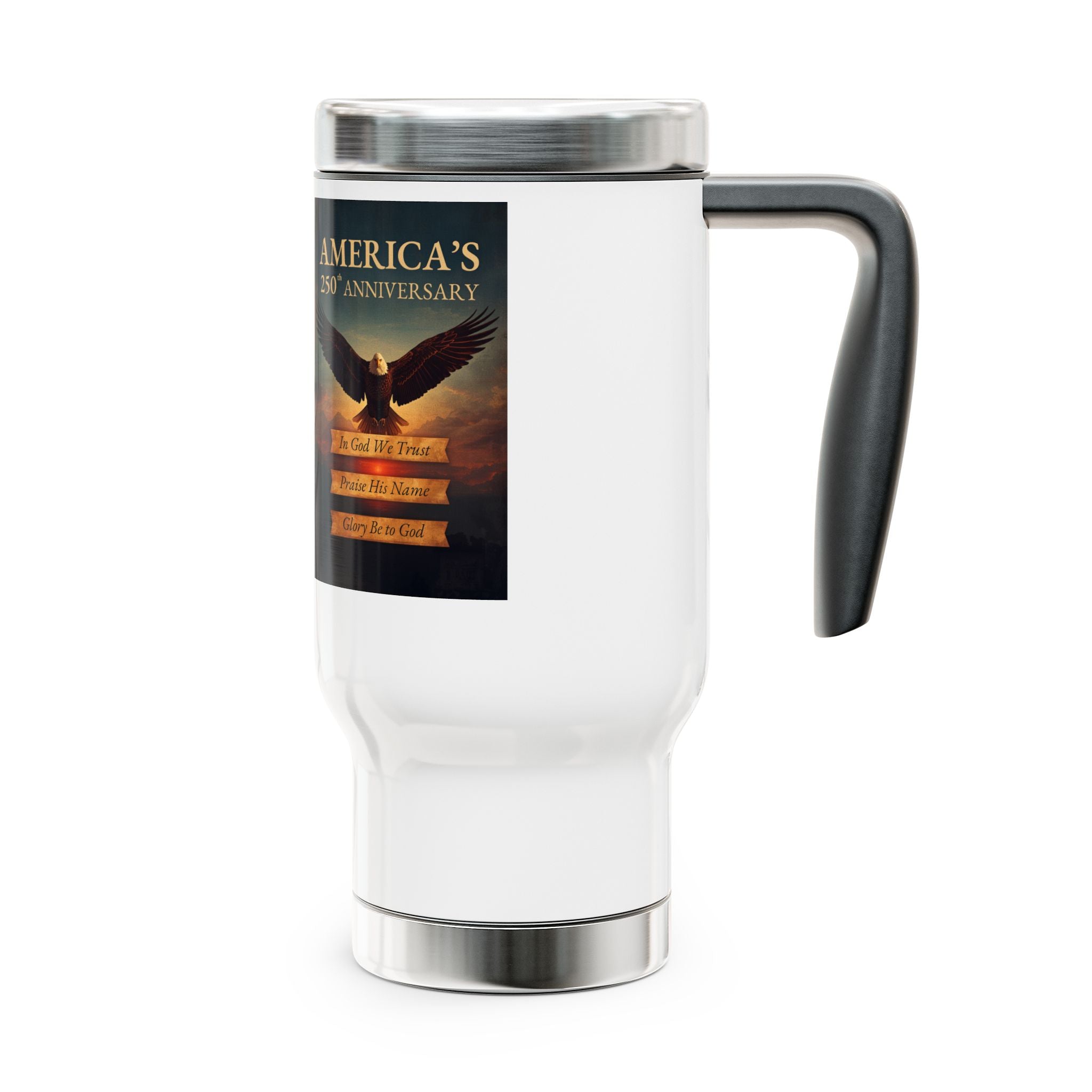 Patriotic Prayer Travel Mug – “In God We Trust” 14oz Stainless Steel