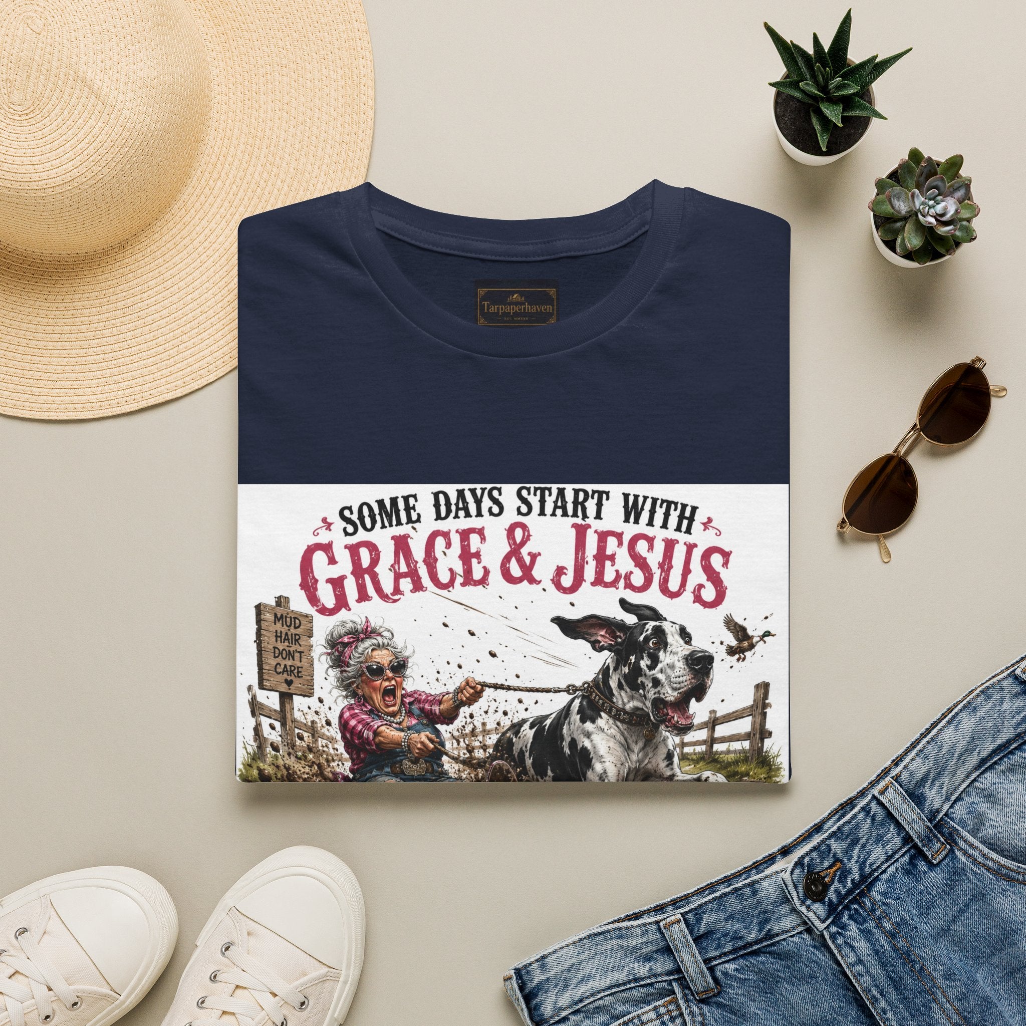 Christian Great Dane Mud-Slinging Graphic Tee