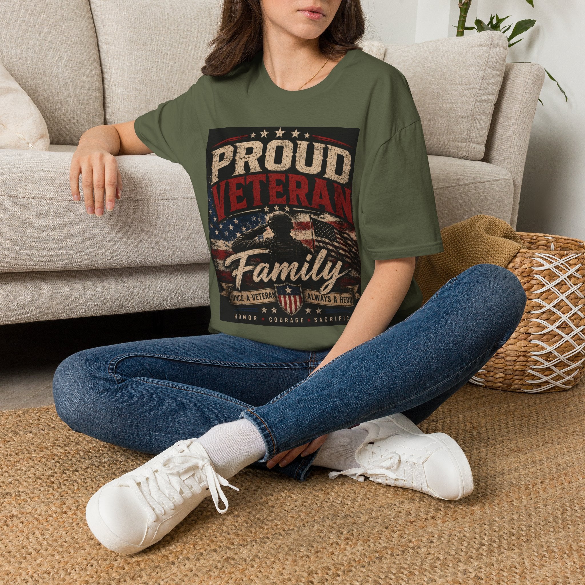 Proud Veteran T-Shirt — Patriotic Military Family Tee