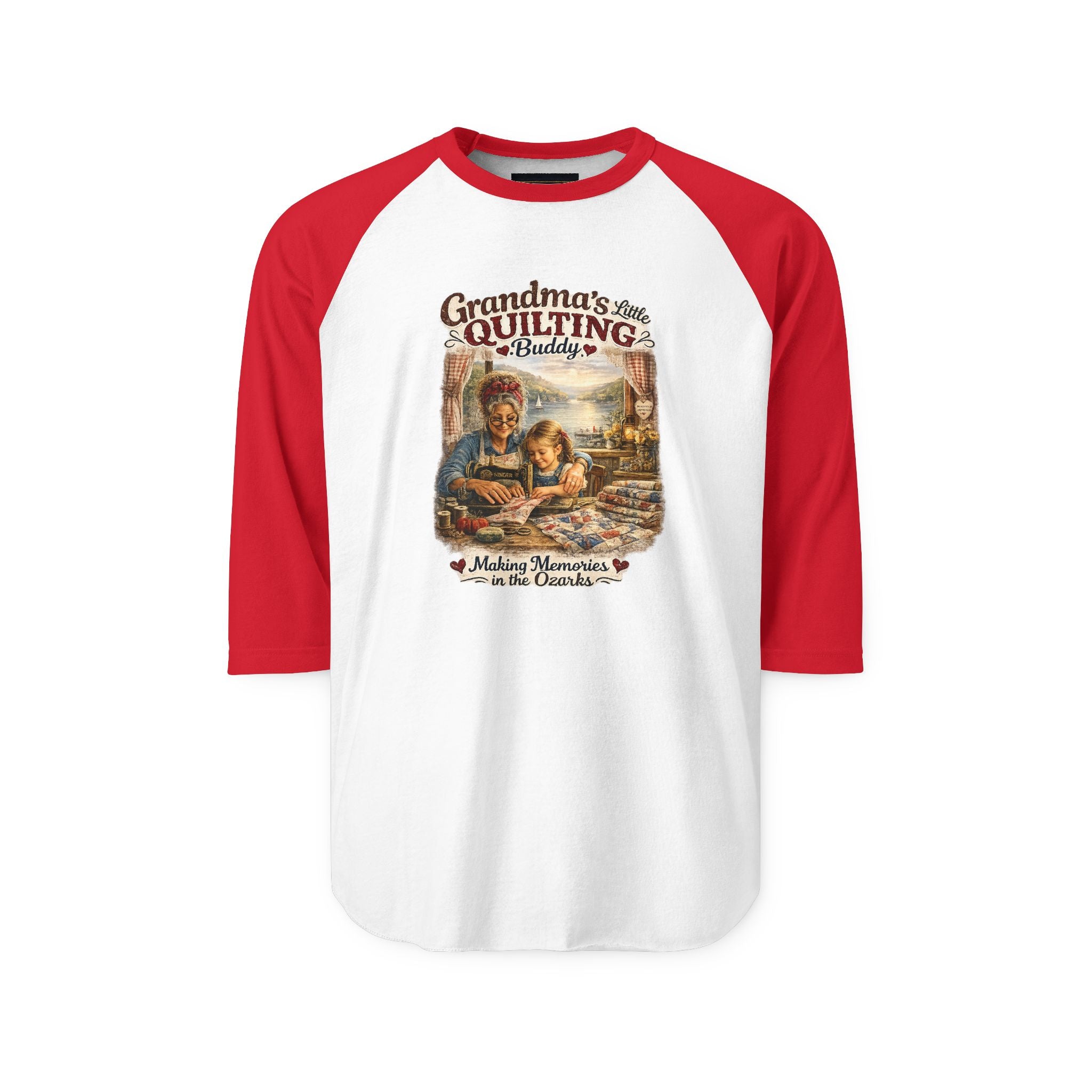 Quilting Grandma Raglan Shirt – "Grandma's Quilting is My Therapy" 3/4 Sleeve