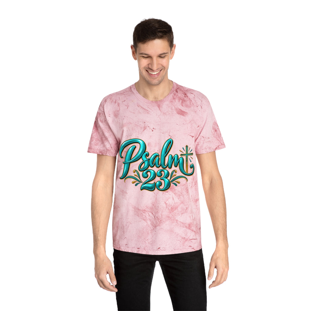 Psalm 23 Tie-Dye T-Shirt — Vintage Scripture Tee with Psalm 23 Verse