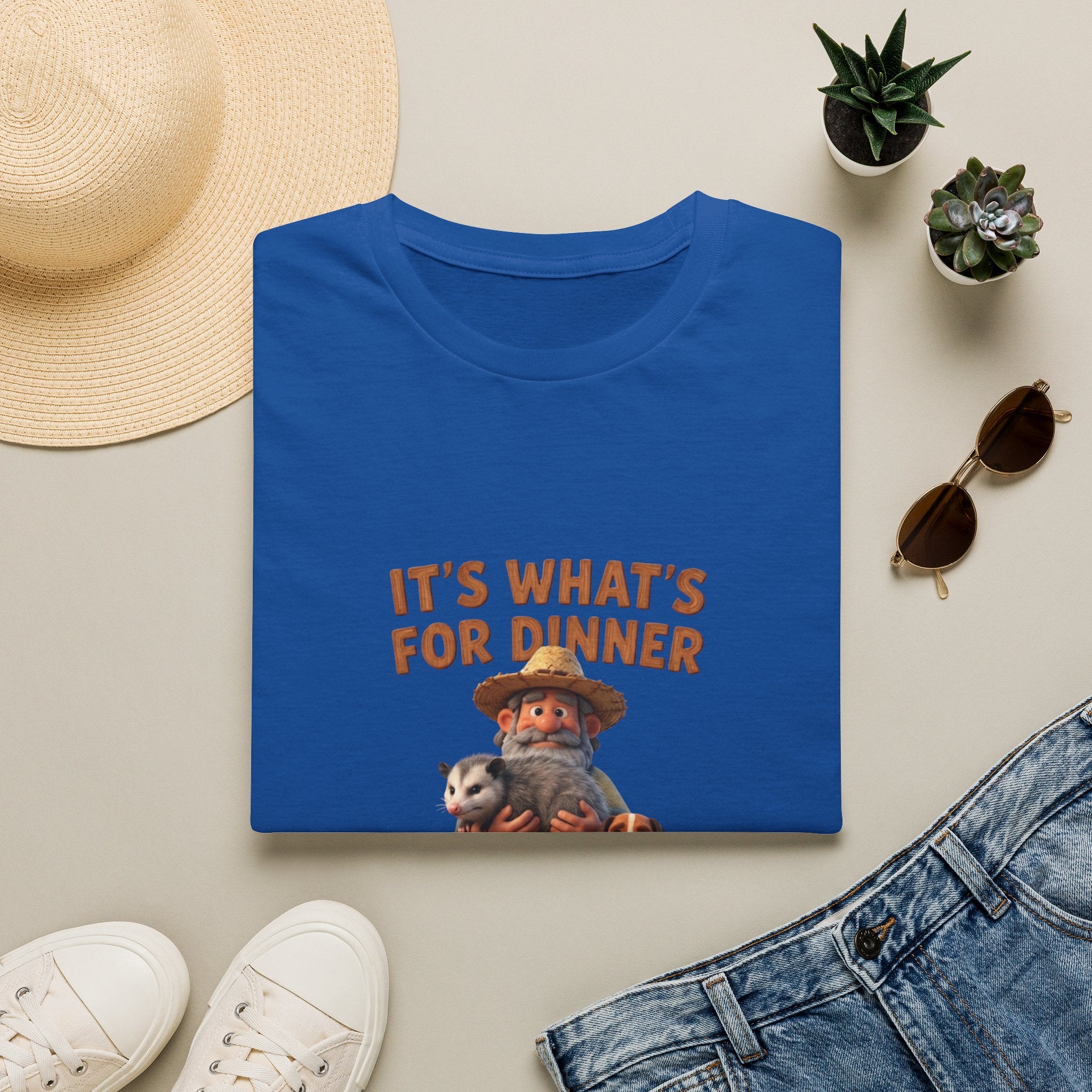 T-Shirt — 'It's What's For Dinner, Hill Folk' Rustic Hunter Graphic Tee