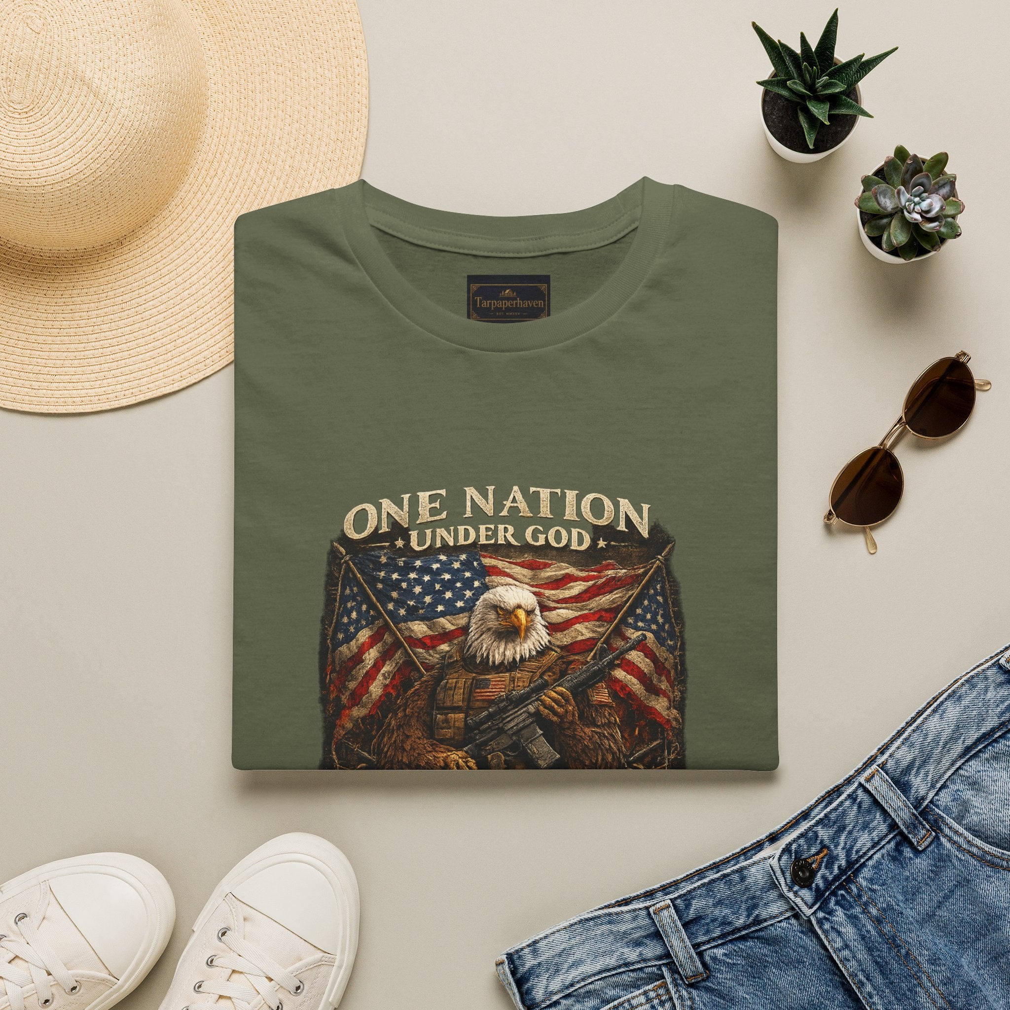 American Flag Patriotic Graphic Tee