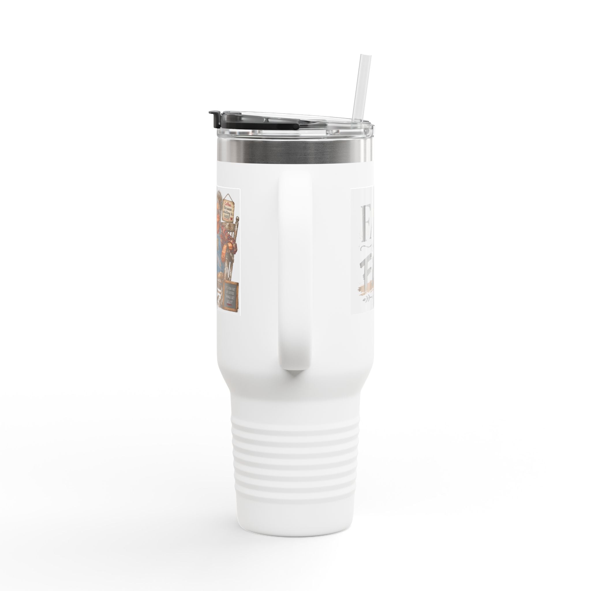 40oz Insulated Travel Mug Country Granny Coffee Addict