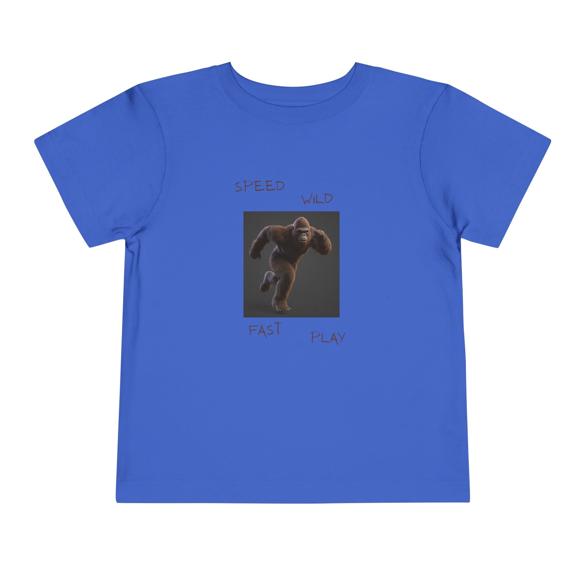 Toddler Tee — 'Speed Wild Fast Play' Running SasquatchGraphic