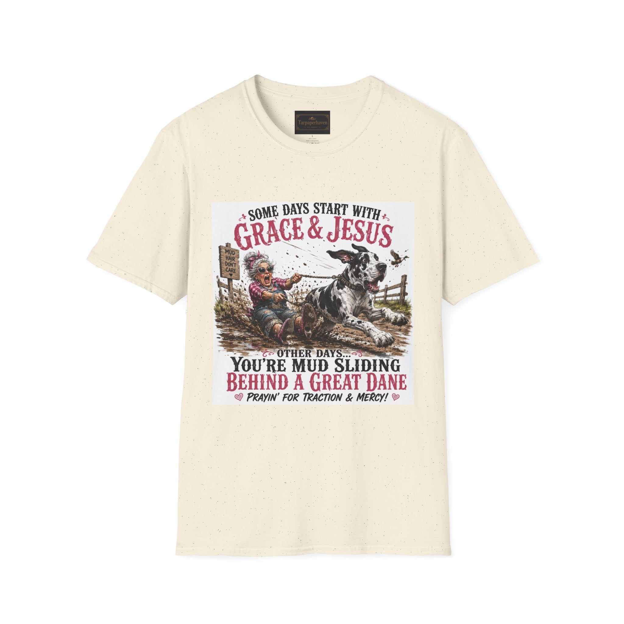 Christian Great Dane Mud-Slinging Graphic Tee