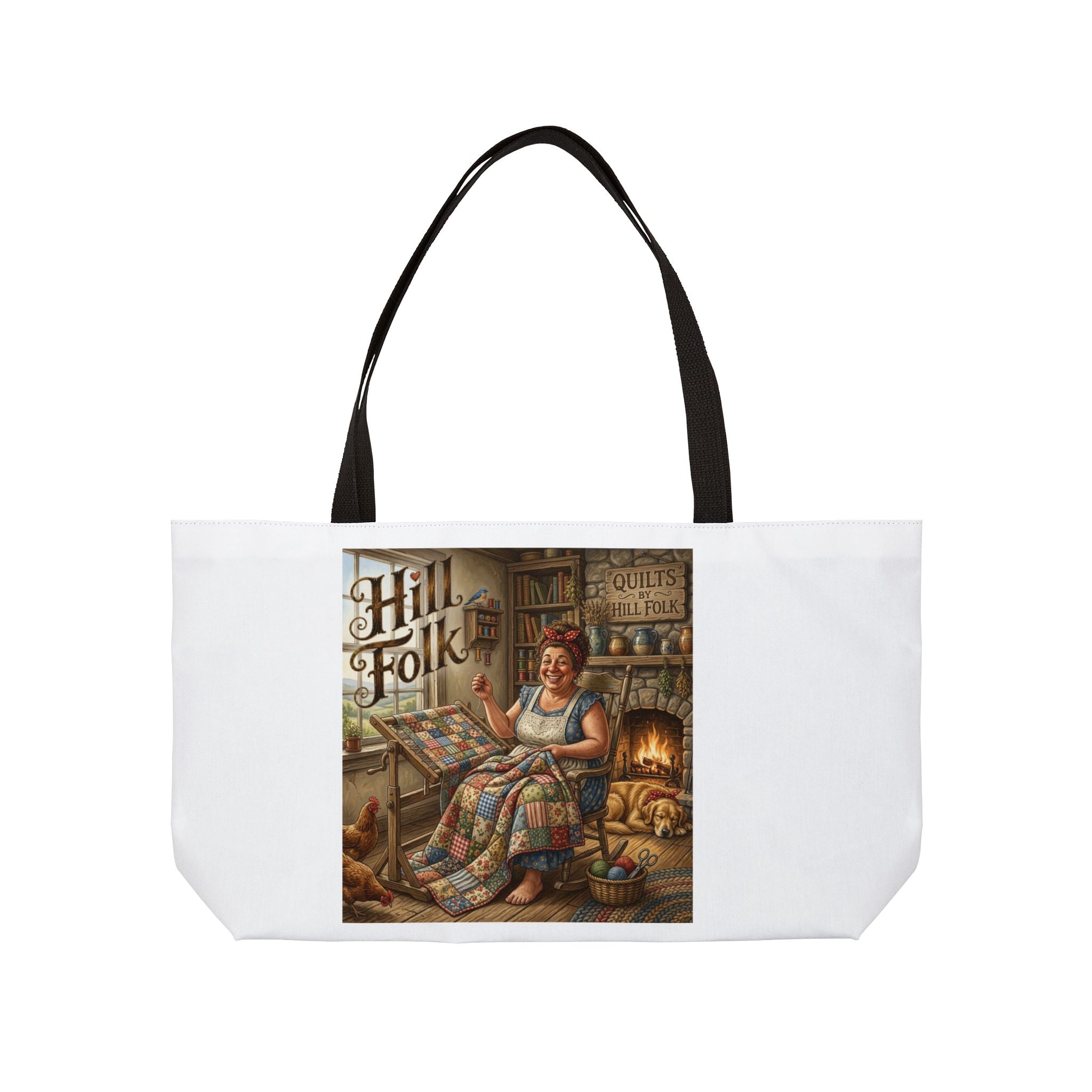 Hill Folk Quilting Woman Weekender Tote Bag