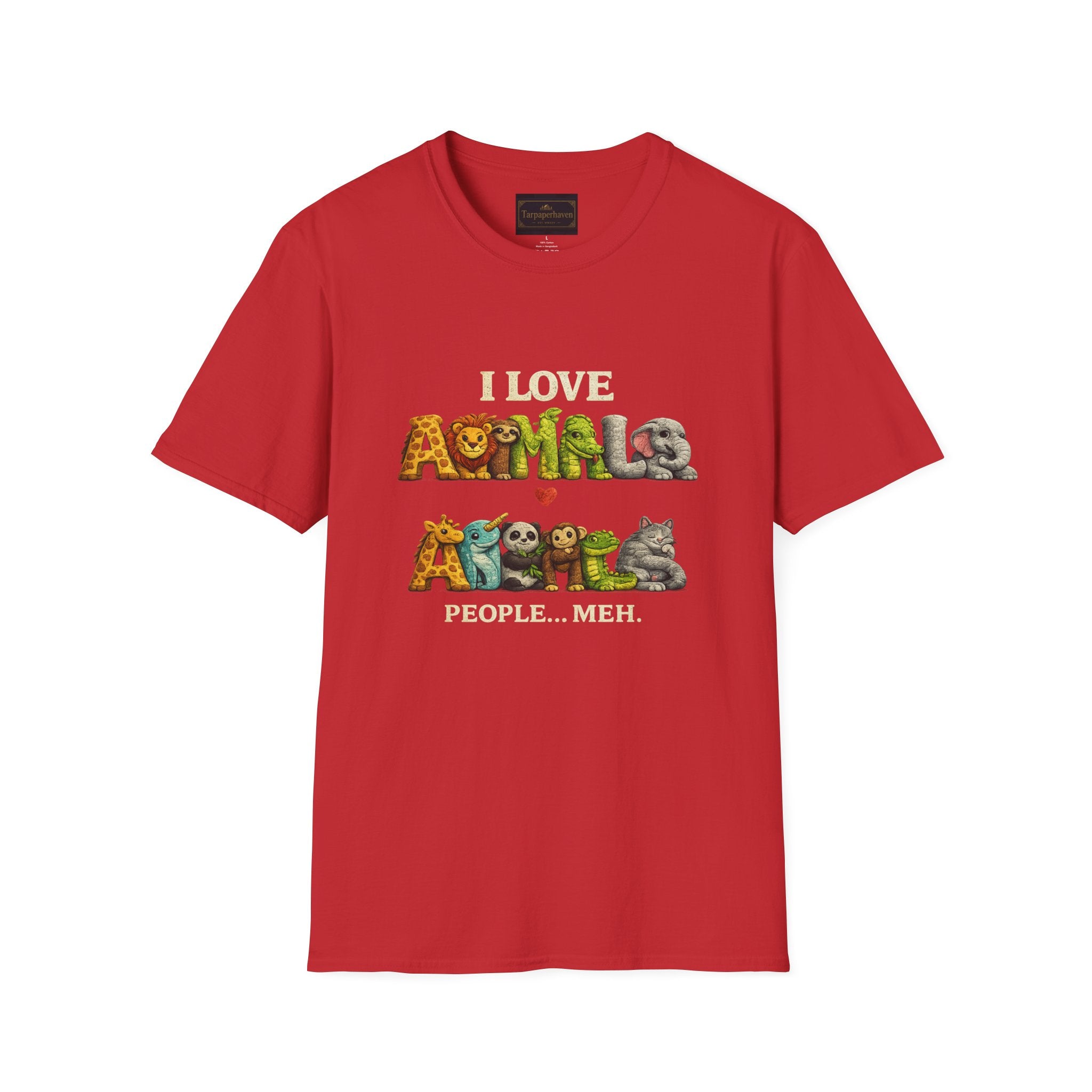 "I Love Animals" Cute Wildlife Graphic Tee
