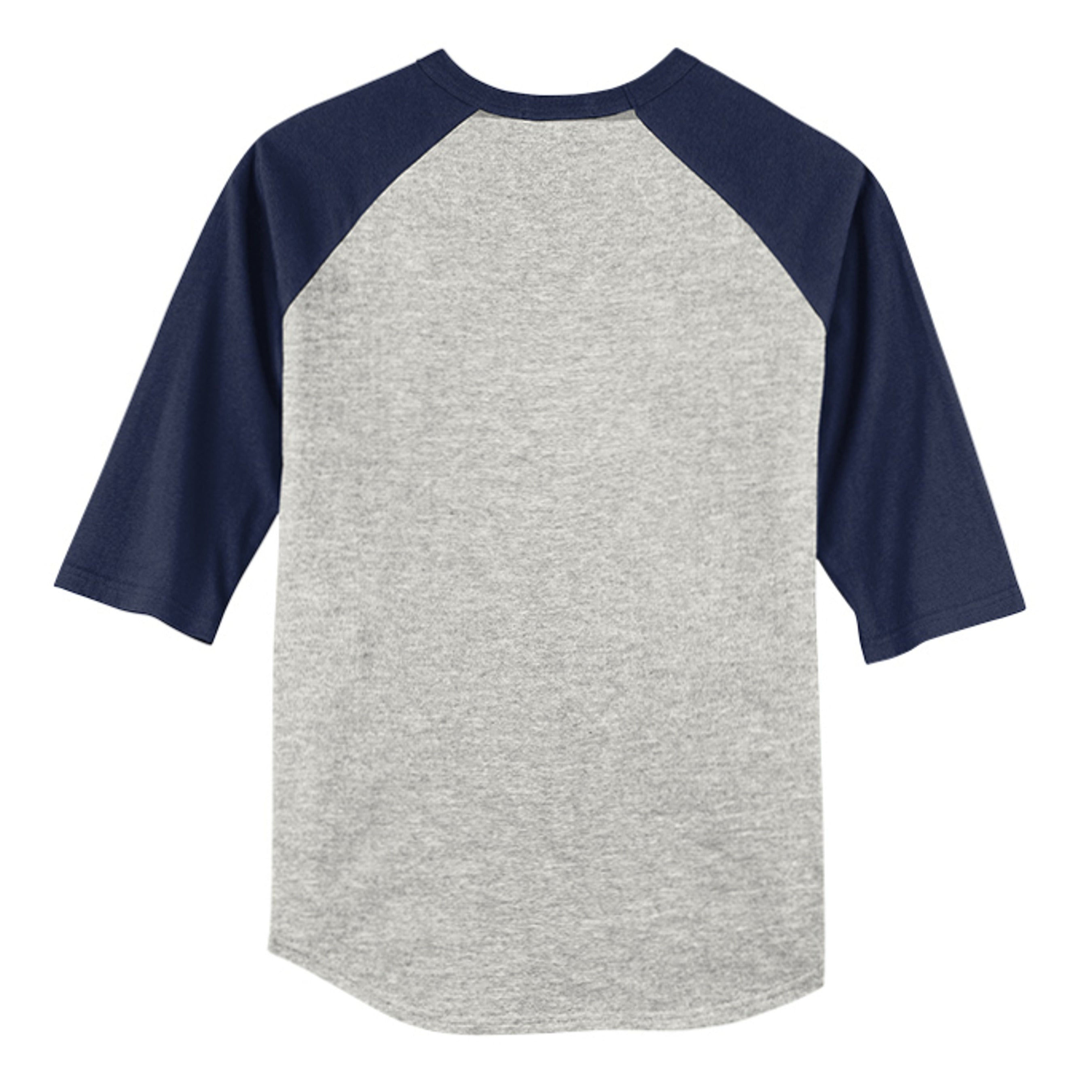 HEATHER GREY / NAVY - YT200 - BACK