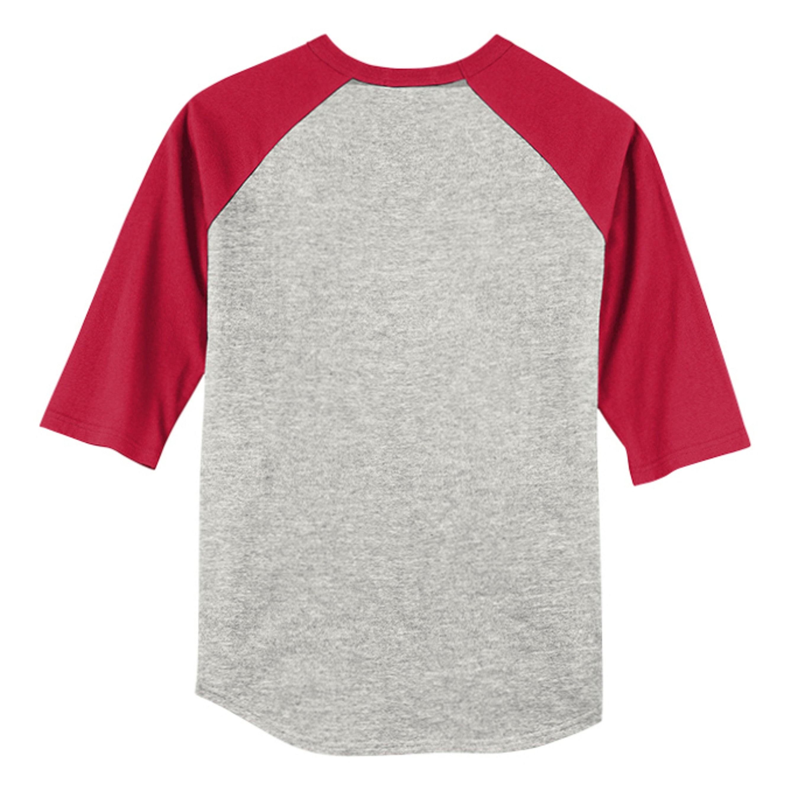 HEATHER GREY / RED - YT200 - BACK