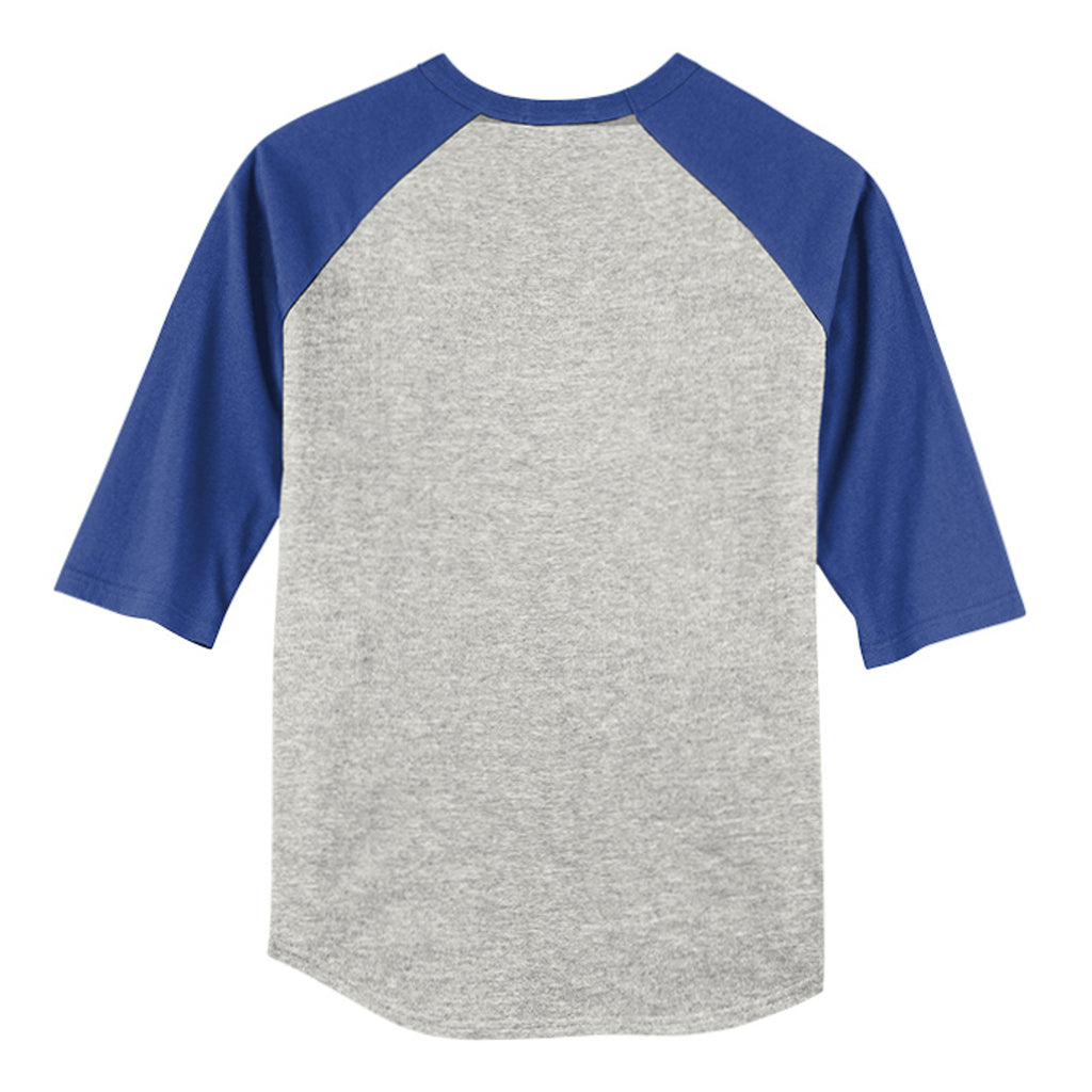 HEATHER GREY / ROYAL - YT200 - BACK