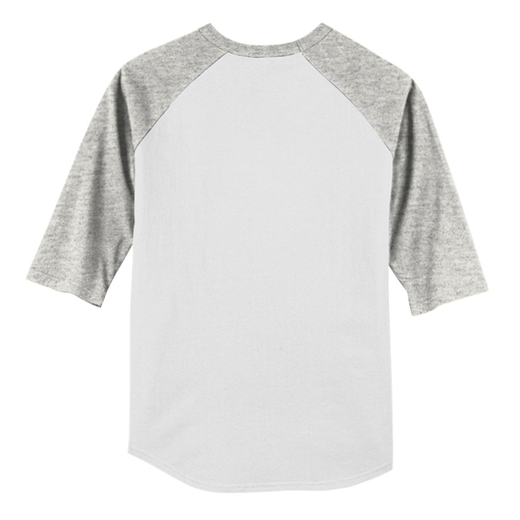 WHITE / HEATHER GREY - YT200 - BACK