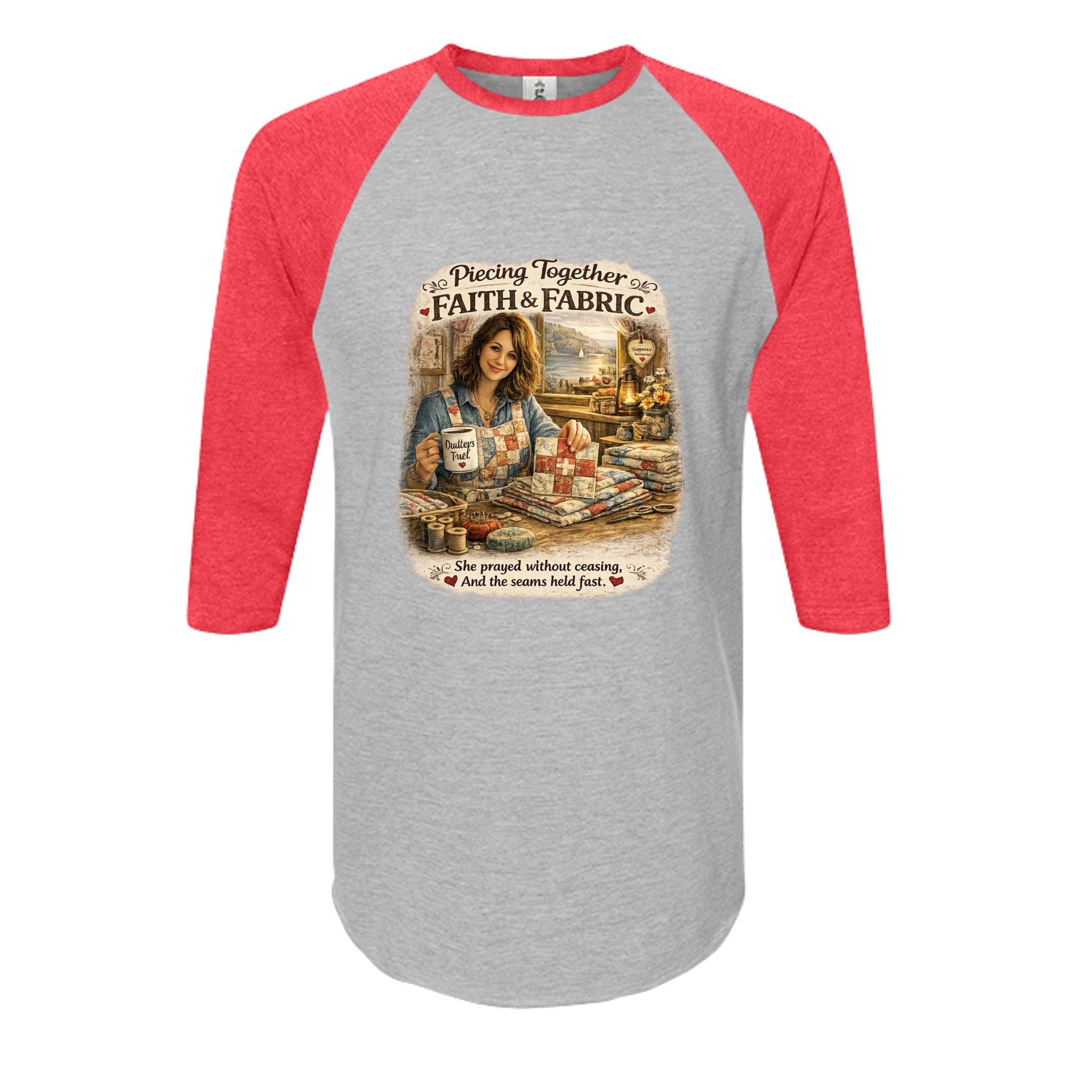 Heather Grey/ Heather Red - 245 - FRONT