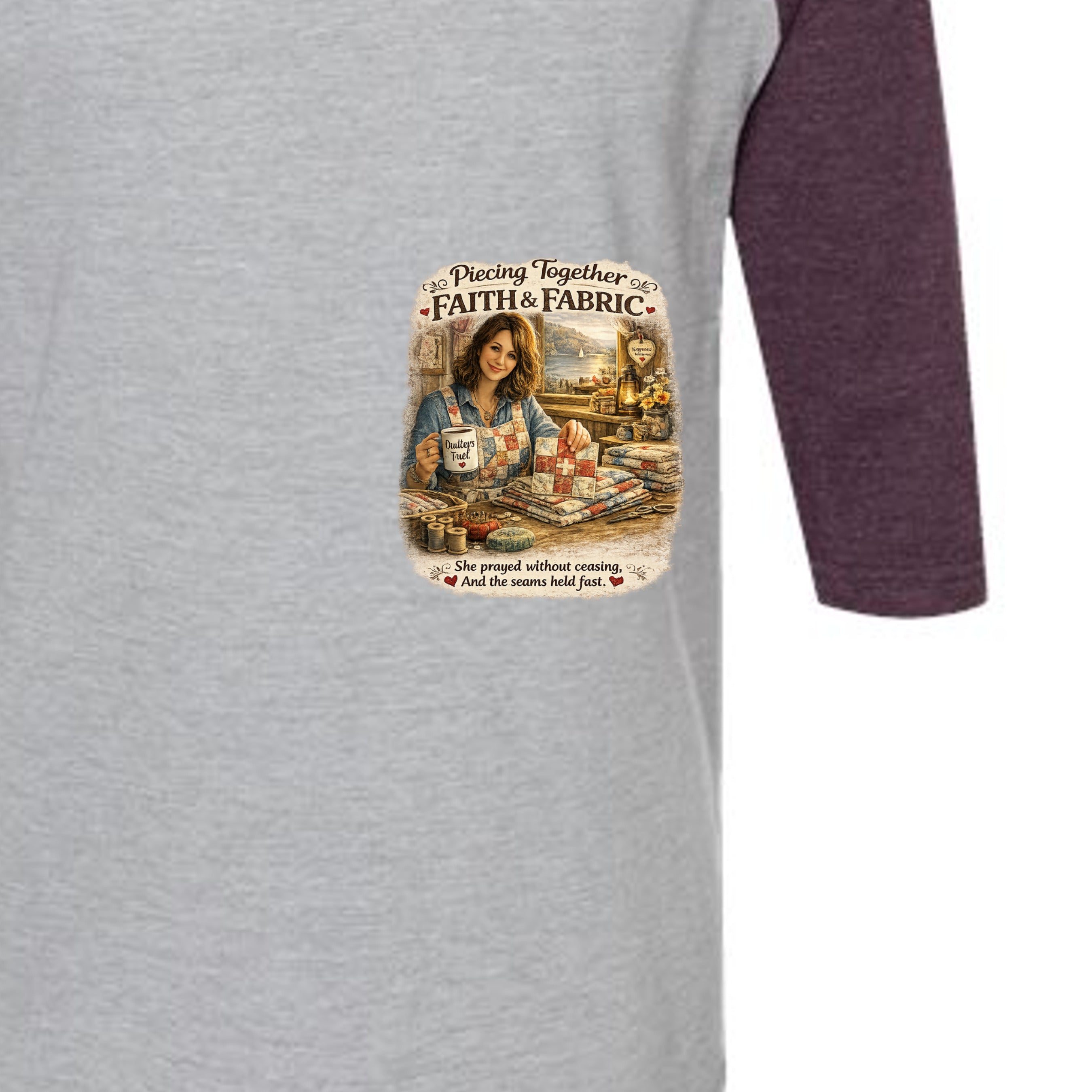 Heather Grey/ Heather Maroon - 245 - FRONT