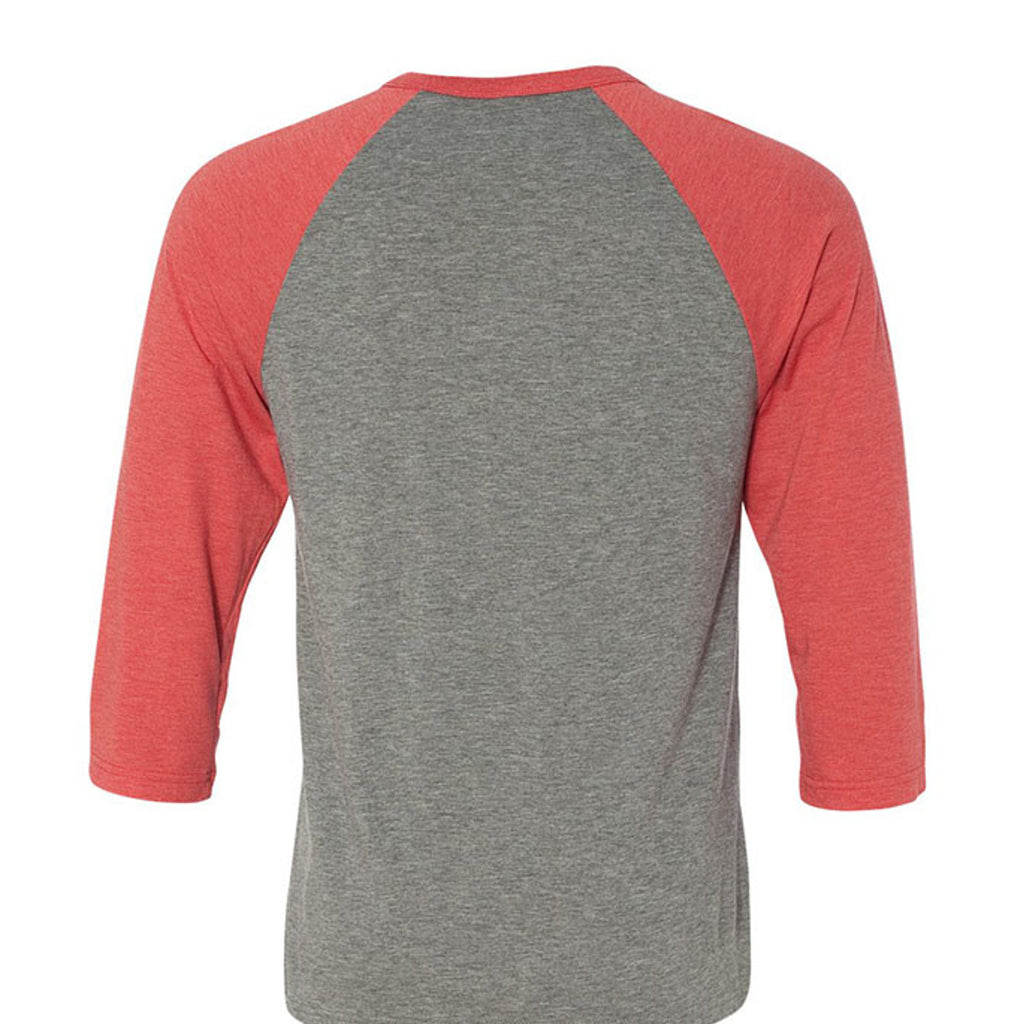GREY/LT RED TRIBLEND - 3200 - BACK