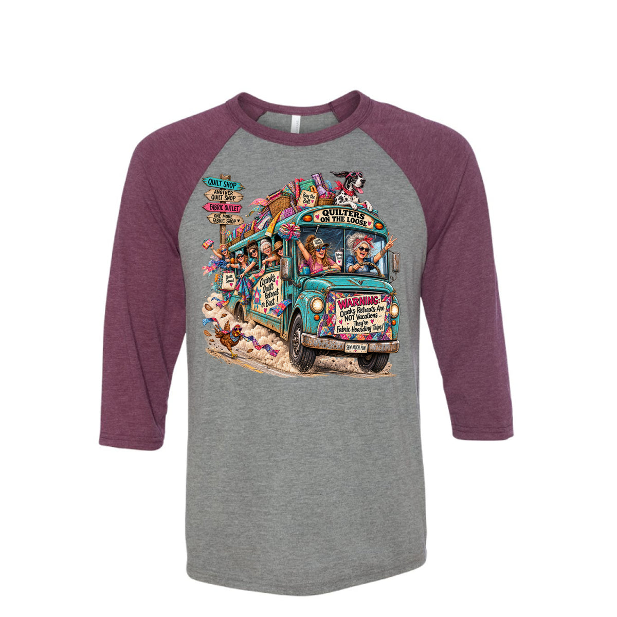 Quilters Retreat Raglan Shirt